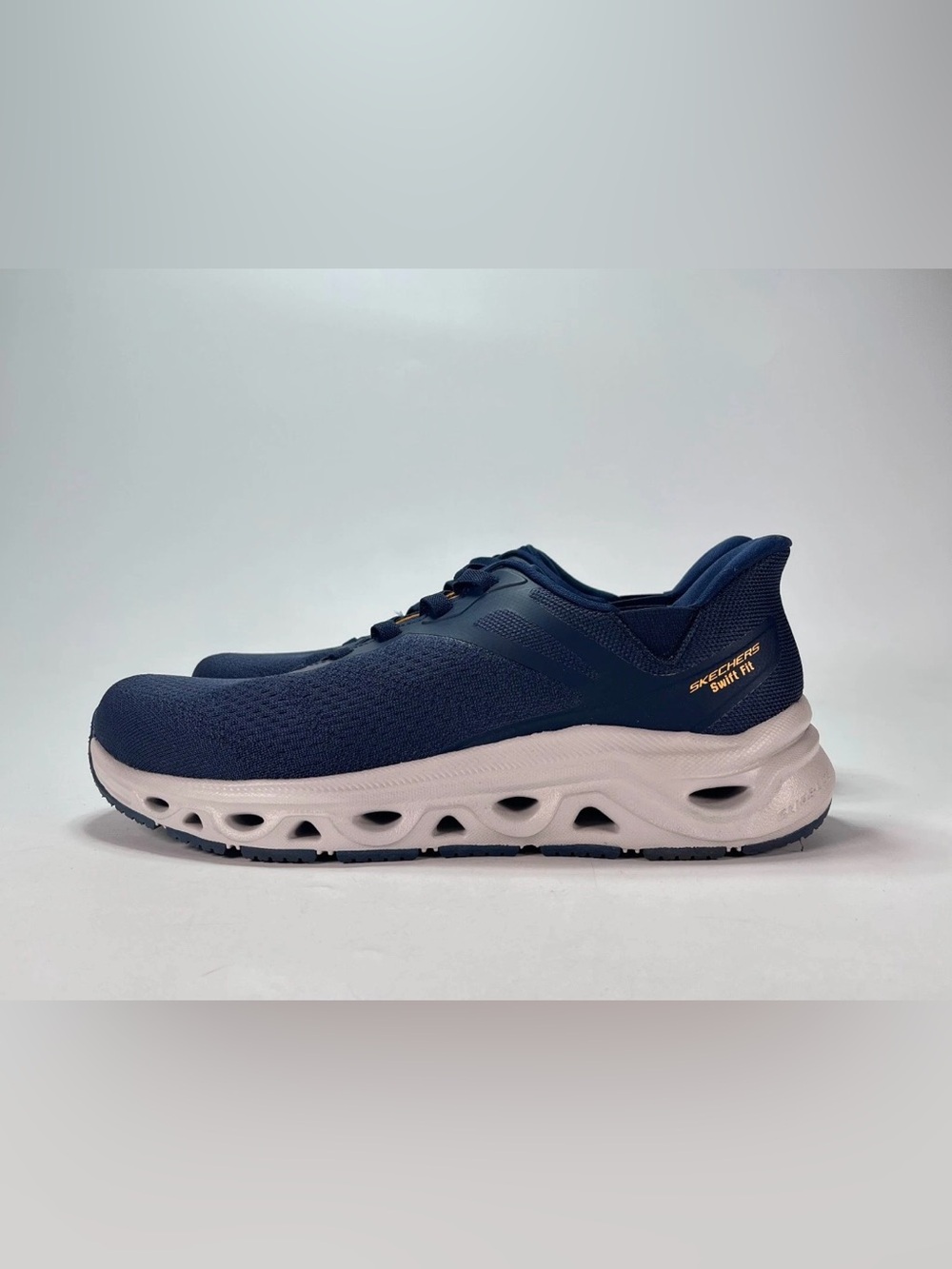 Skechers Hands Free Swift Fit Glide Lite Dual Navy Sneakers 255047 Men's Size 8